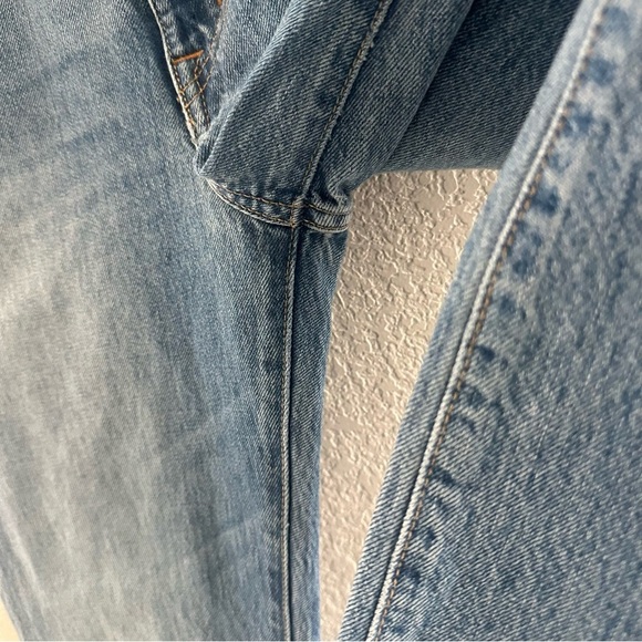 SLVRLAKE FRANKIE Blue Denim Cropped Flared Jeans - Picture 5 of 9